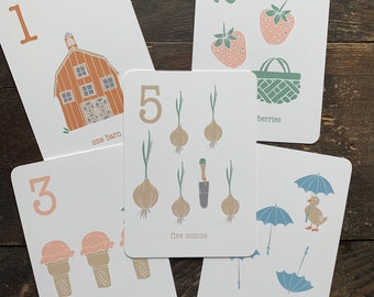 Farmhouse Counting Cards 1-10