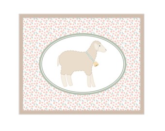 8x10 Sheep  Nursery Art