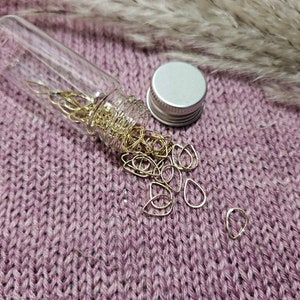 Drop shape stitch markers, no joints stitch markers Gold