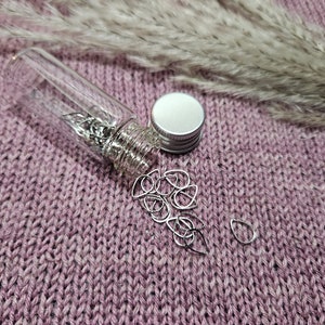 Drop shape stitch markers, no joints stitch markers Silver