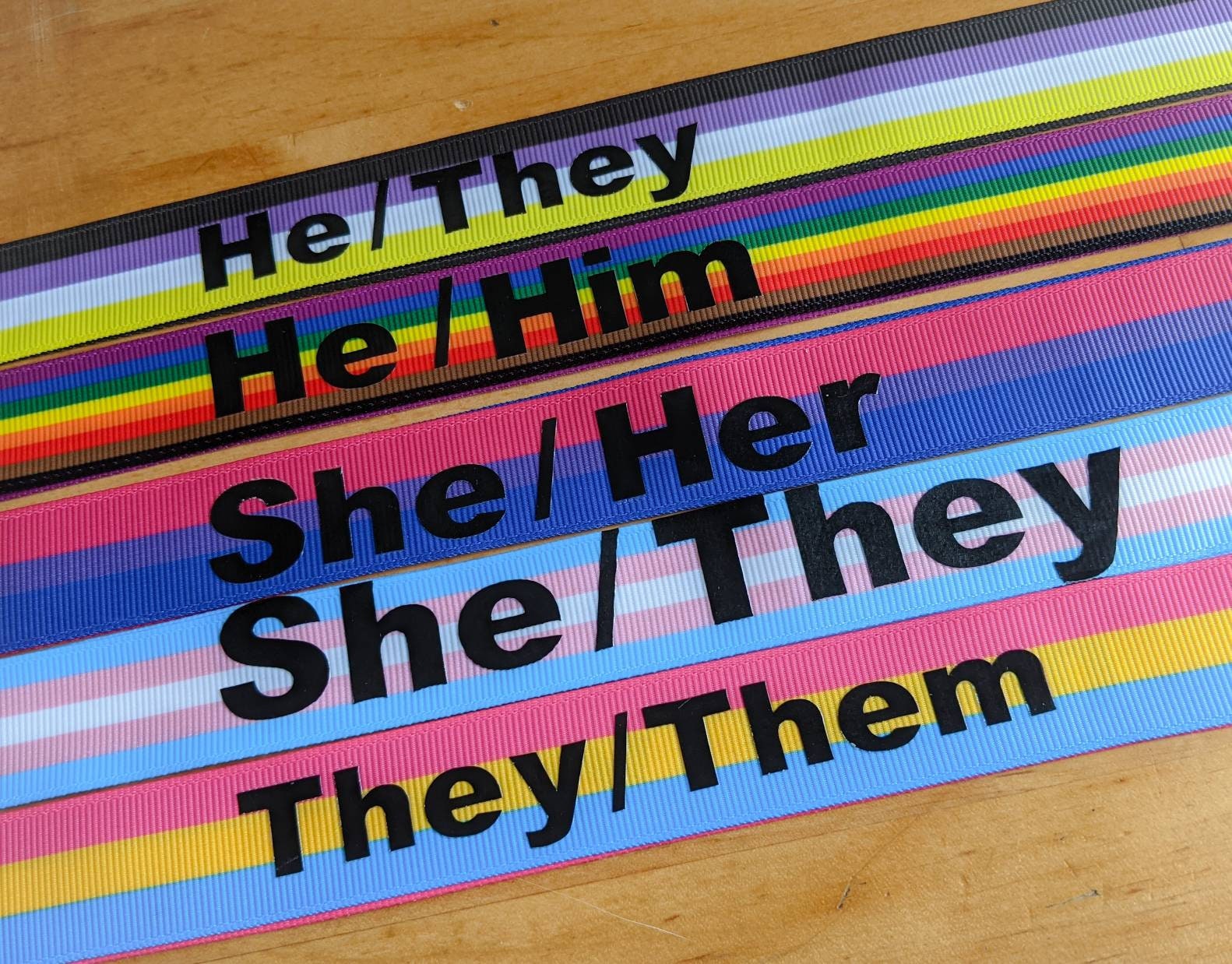 My Pronouns Are He His Him Gender Identity Lanyard Reel Badge ID Card Holder 
