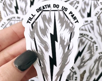 Till Death Lightning Bolt Sticker