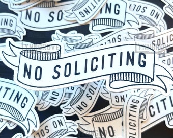 No Soliciting Sticker