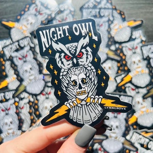 Night Owl Sticker -  lineman sticker , Hard Hat Sticker , Blue Collar Stickers