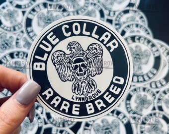 Blue Collar Rare Breed Sticker