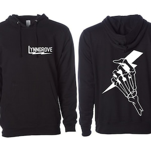 Skelly Hand Lightning Bolt Hoodie - Lineman jacket , Blue Collar Gift