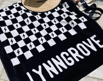Bolt n’ Checkered Beach Towel