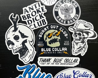 Blue Collar Sticker BUNDLE Pack
