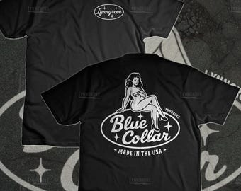 Blue Collar Pin Up shirt