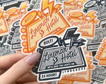 Lineman Hotel Sticker
