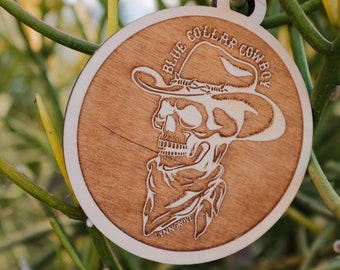 Blue Collar Cowboy Ornament