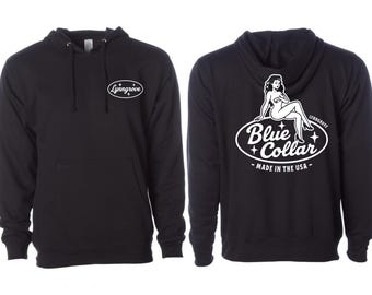 Blue Collar Pin Up Hoodie
