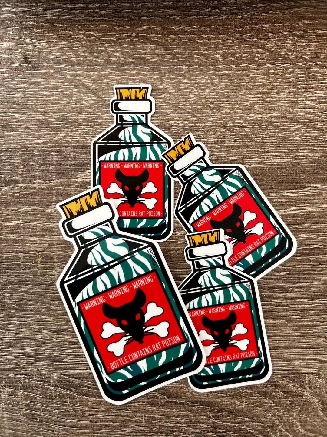 Rat Poison Bottle UNION Sticker Union Worker Weatherproof Vinyl Lineman ...
