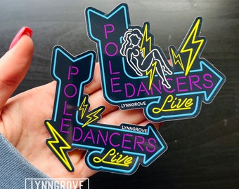 Pole Dancers Lineman Sticker