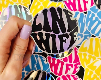 Line Wife Bubble Font Sticker