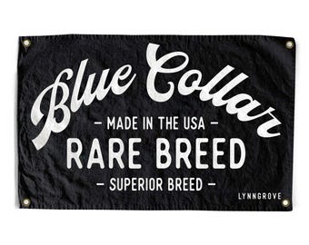 Blue Collar Rare Breed Flag