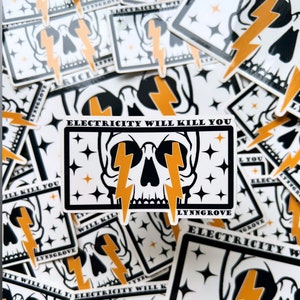 Electricity Will Kill You Sticker - lineman sticker Hard Hat Sticker | Blue Collar Stickers