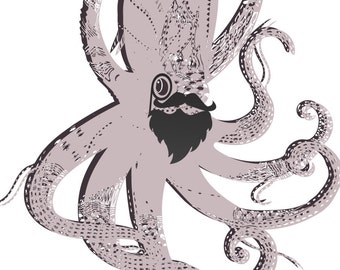 Kraken with Monocle and Top Hat