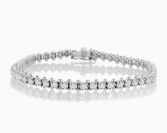 Exquisite 4ct Diamond Tennis Bracelet | 14K Gold | Timeless Elegance, Luxurious Beauty | Perfect Gift, Statement Jewelry | Shop Now!