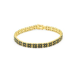 14K Gold 6.00 CTW Tennis Bracelet / Natural Diamond / Black Diamond Tennis Bracelet / Natural Diamond Tennis Bracelet /Black Tennis Bracelet