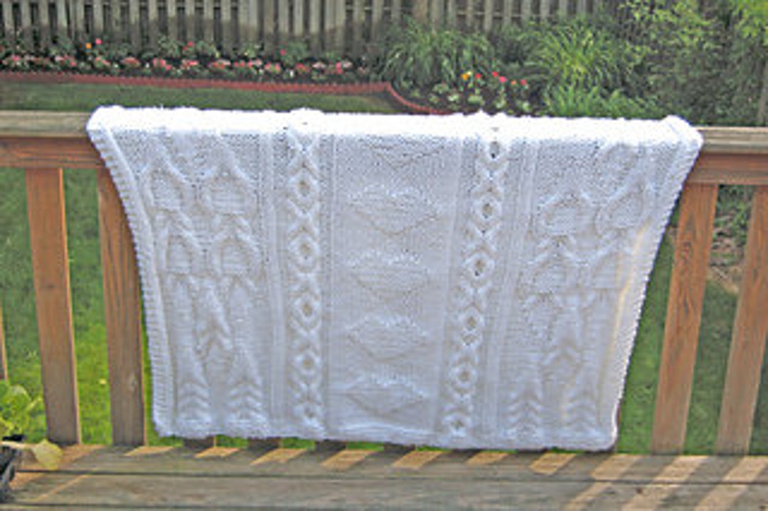 Knitting Pattern Wedding Afghan or Blanket Etsy