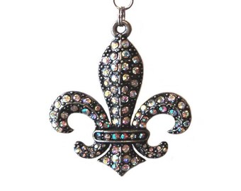 Fleur De Lis Purse Charm or Zipper Pull