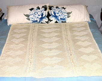 Knitting Pattern  - Hearts & Kisses Wedding Afghan or Blanket