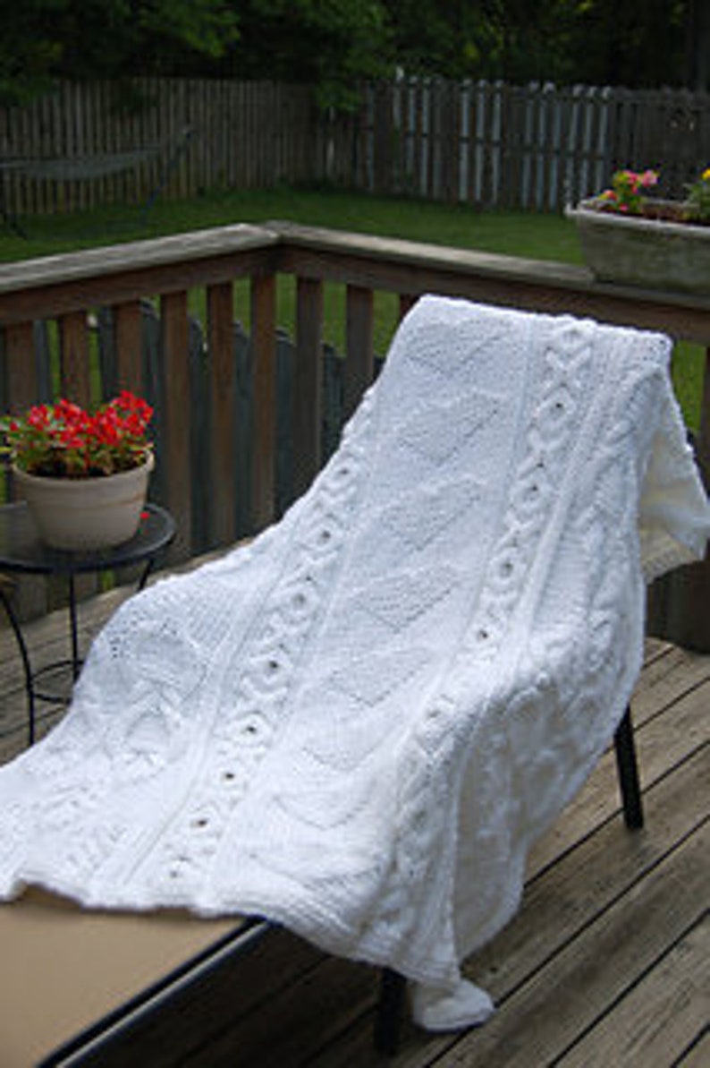 Knitting Pattern Wedding Afghan or Blanket Etsy UK