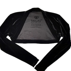 Black velvet bolero shrug on sale