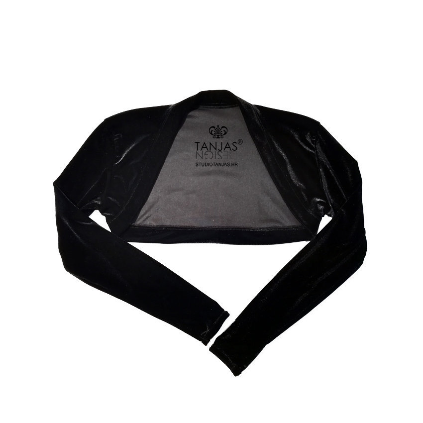 Black velvet shrug jacket online