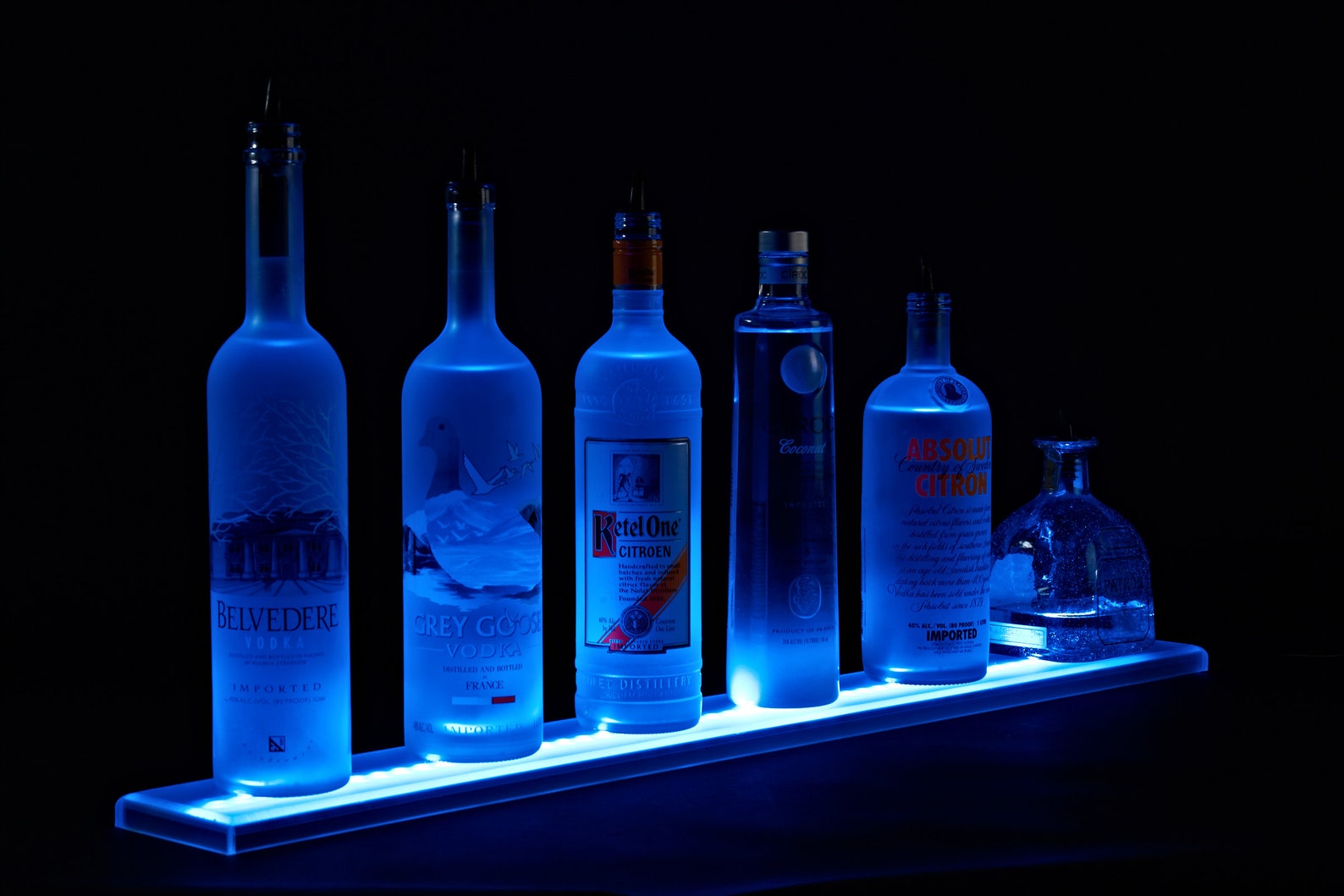 2' 10 LED Lighted BAR Shelves, Wall Mounted Shelf , 34 Inches Long