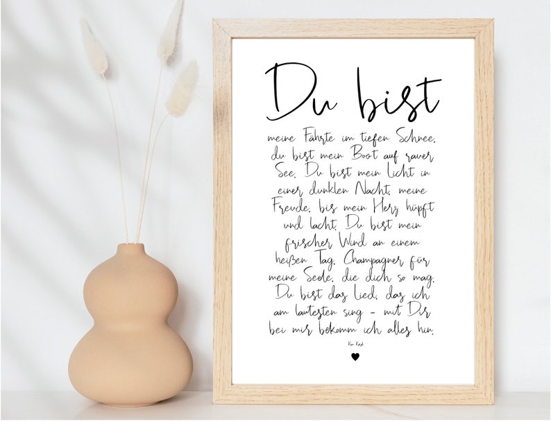 Poster Du bist ein Gedicht Poster Liebe Kompliment Lieblingsmensch Etsy.de