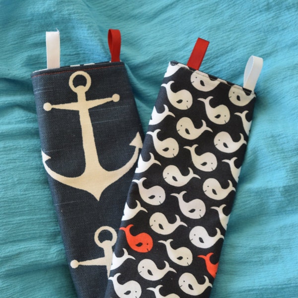 Two Reversable Nautical Anchors and Whales Suck Pads for Tula, Lillebaby, Beco and Ergo