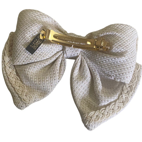 Gorgeous XL Luxury Cream Colored Bow Barrette, Ha… - image 4