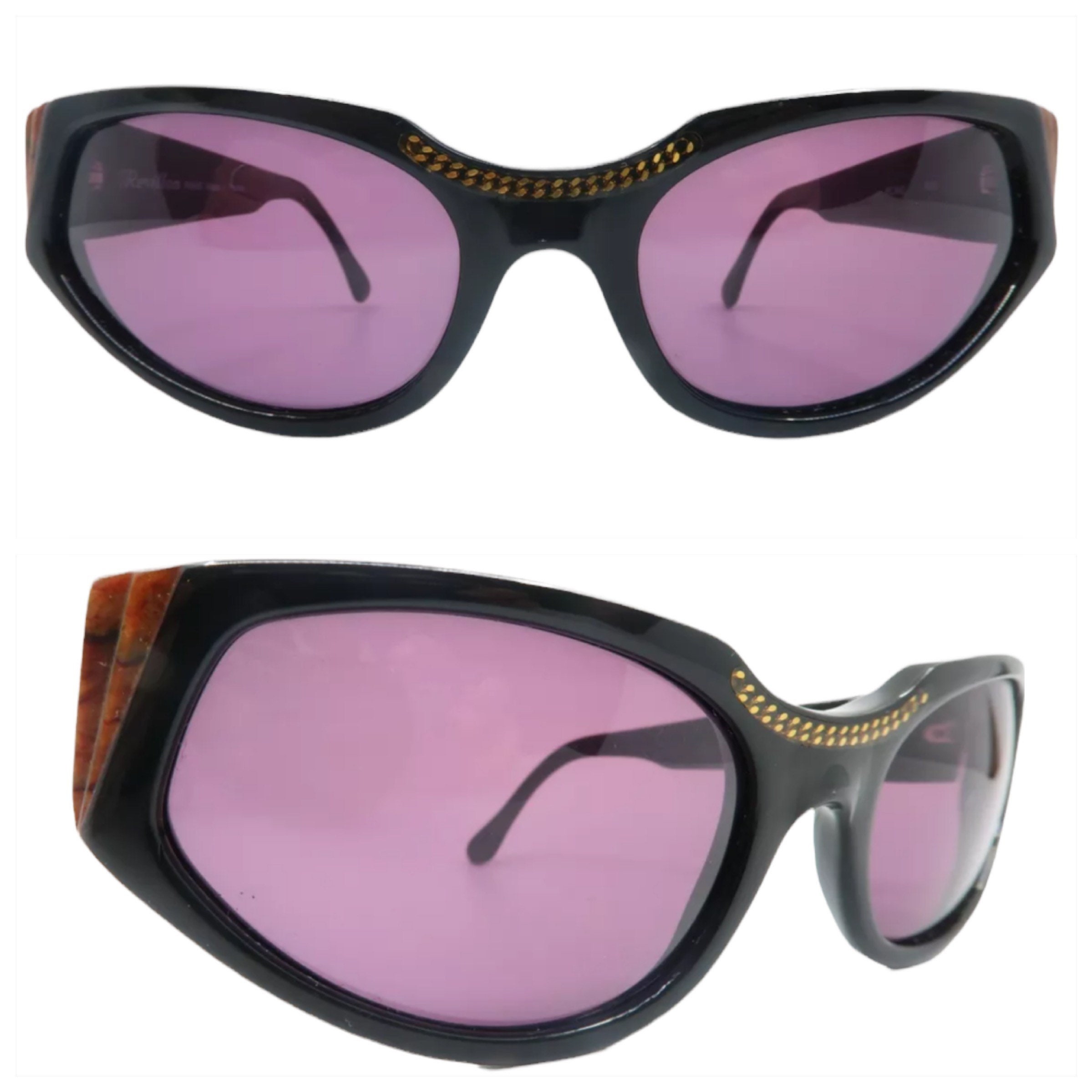 Vintage 80s Revillon Paris RE 332 Sunglasses 1980 main image 4