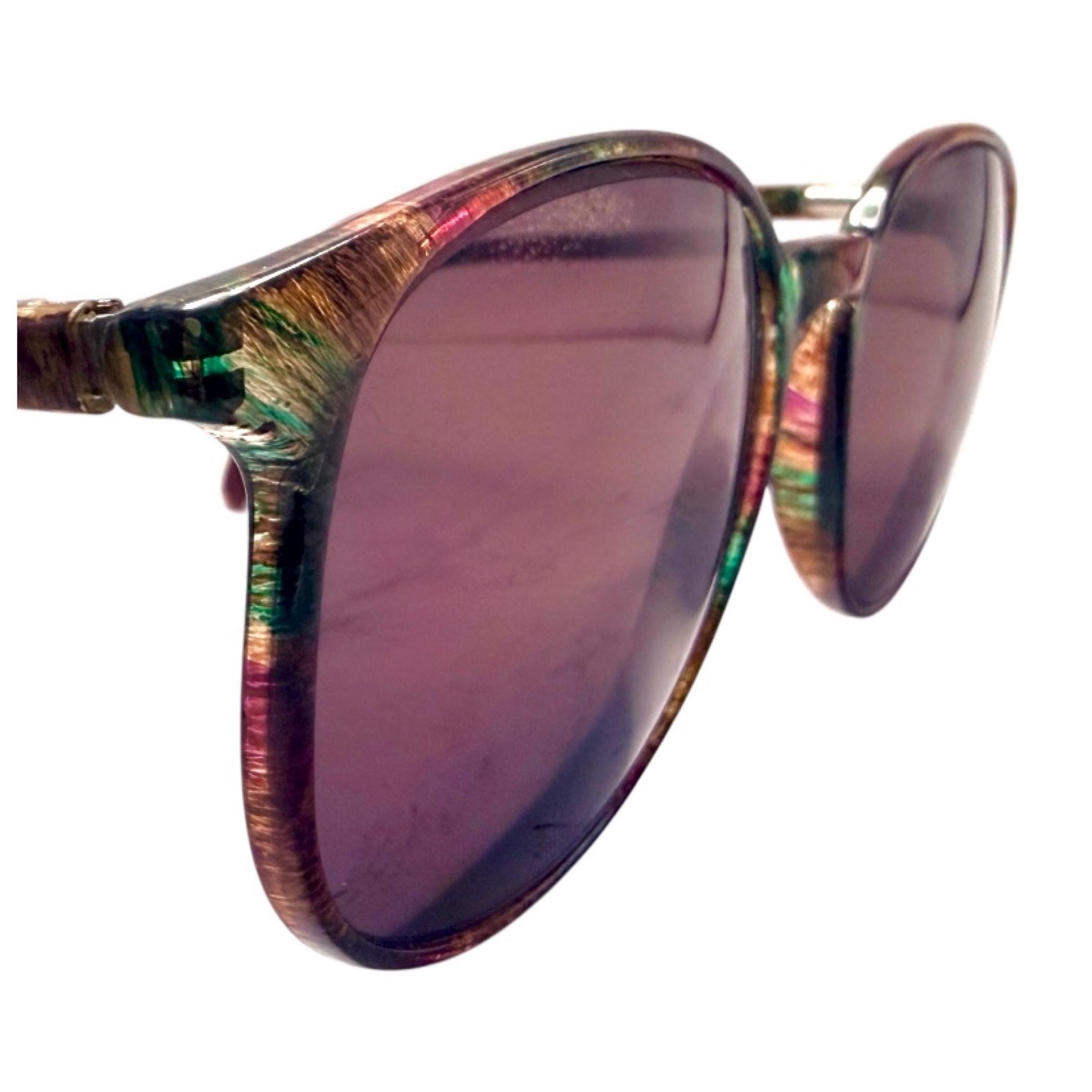 Vintage Lamy France Sunglasses, Oval Shaped in Jewel Tones, France Vintage Lamy France Sunglasses, Oval Shaped in Jewel Tones  main image 3
