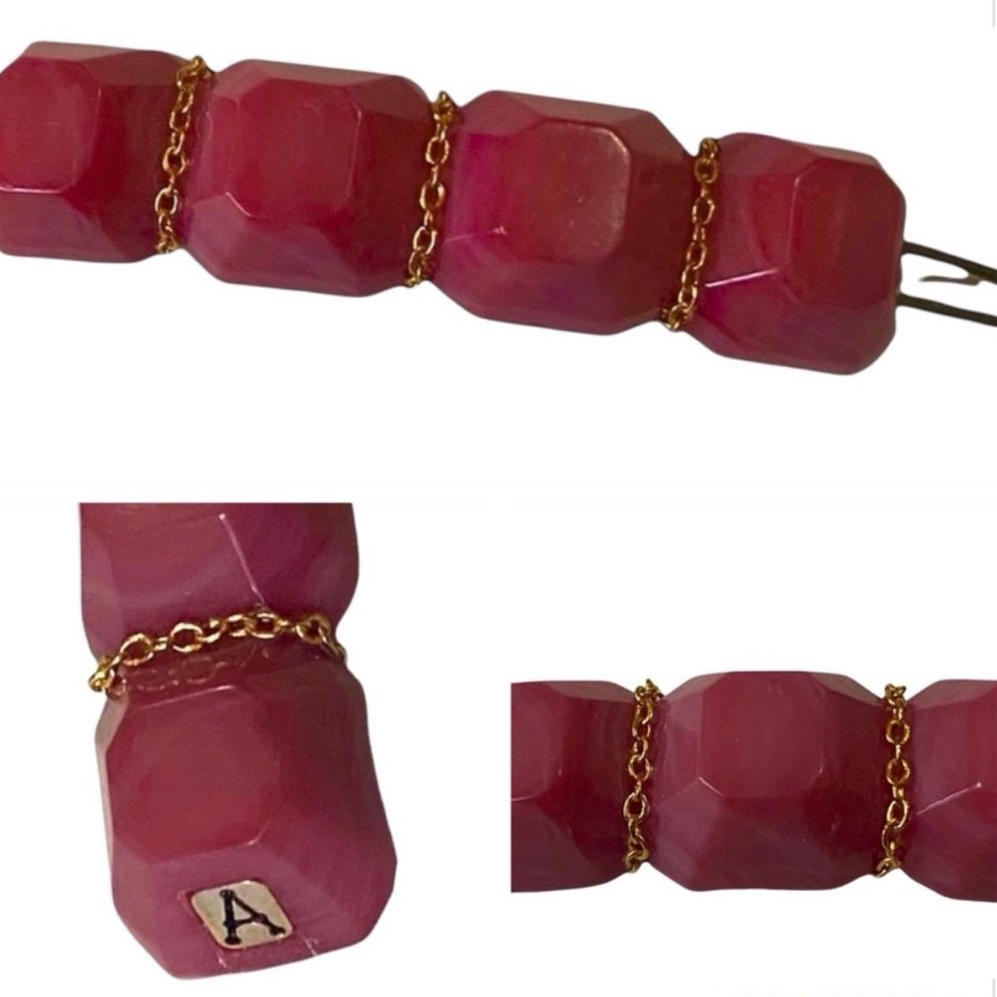 Alexandre de Paris 1980’s French Barrette in Pinkish‎ Purple Gold, Made in Paris ICCM-15571-04A22Q.jpg?v=  main image 2