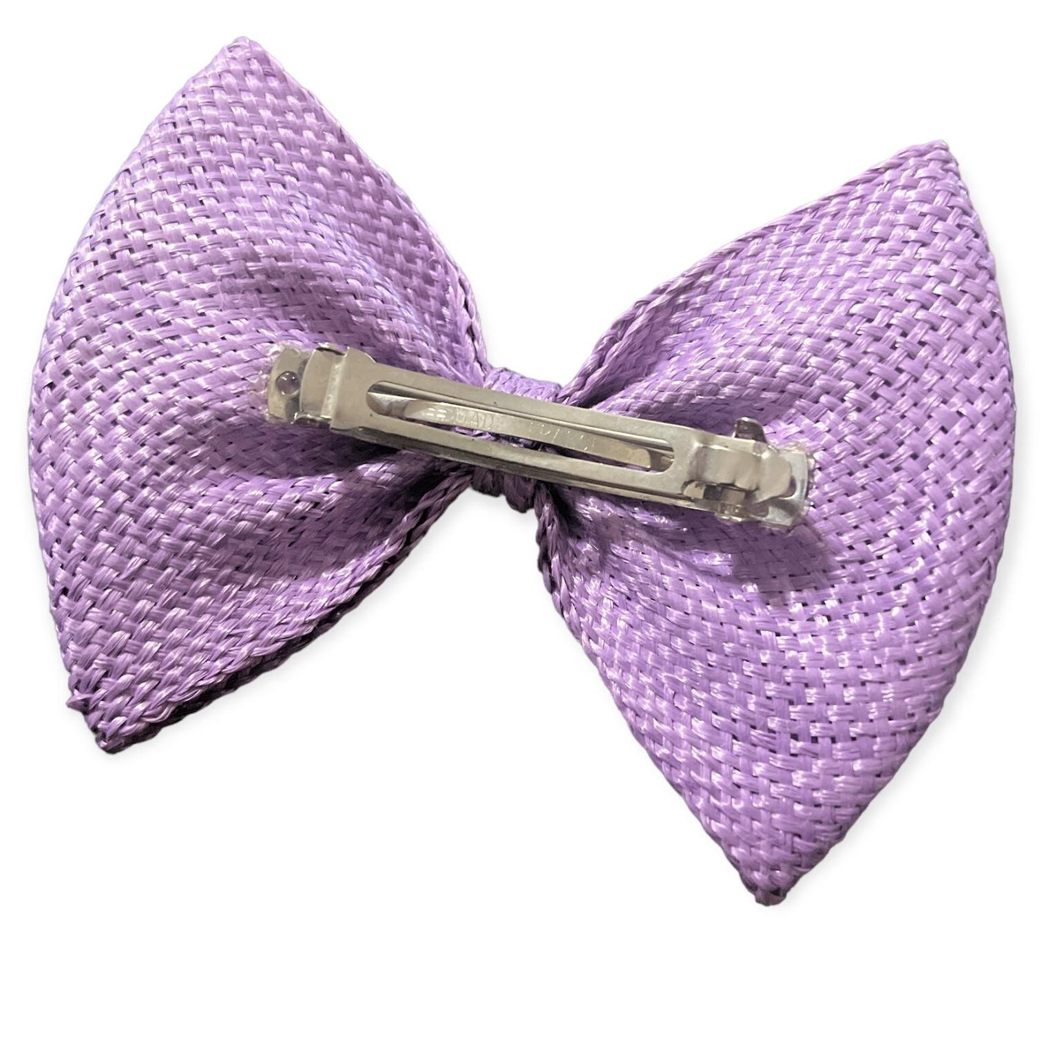 Vintage XL French Hair Bow,  Pastel Purple, Handmade in France, 5.5” Amazon.com: 5.5 Inch Purple Fable Hair Bow: Handmade Linen  main image 3