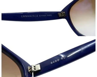 Classic Emmanuelle Khanh Oversized Vintage Purple Sunglasses  display picture 1