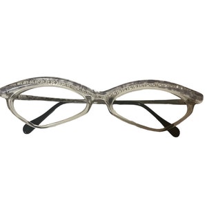 Óculos de grau vintage com strass ultra, modelo de biquíni, fabricado na Holanda