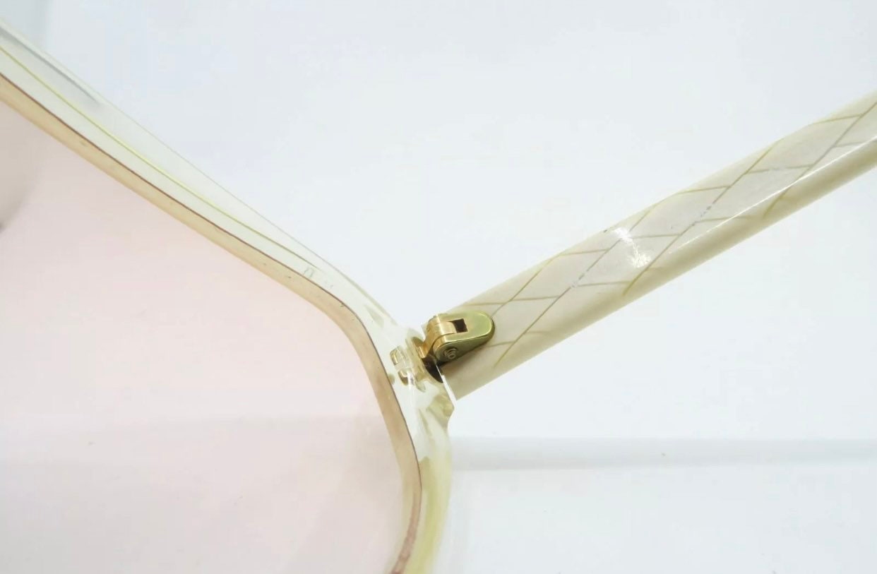 1980’s Cream Silhouette Sunglasses, Deadstock/Unworn, Mod 1228, Made in Austria Vintage 80s Silhouette Sunglasses Mod 3024 - Medium - Made  main image 4