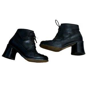 Vintage JR Studio Lederstiefel mit Absatz, Made in Italy, Größe 36