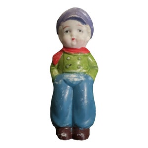 1930’s Frozen Charlotte Boy Figurine , Penny Doll, Made in Japan