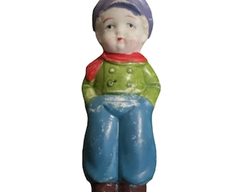 1930’s Frozen Charlotte Boy Figurine , Penny Doll, Made in Japan