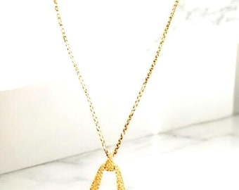 1970’s Sarah Coventry Bright Gold Statement Pendant Necklace, Opera Length Glam Gold Costume Jewelry, Signed  Jewelry Sarah Cov SarahCov