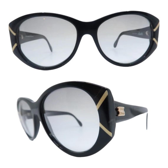 Vintage 1980s Silhouette Sunglasses , Black, Mod … - image 3