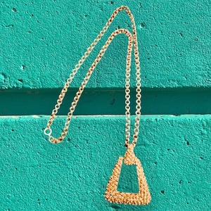 1970’s Sarah Coventry Bright Gold Statement Pendant Necklace, Opera Length Glam Gold Costume Jewelry, Signed  Jewelry Sarah Cov SarahCov