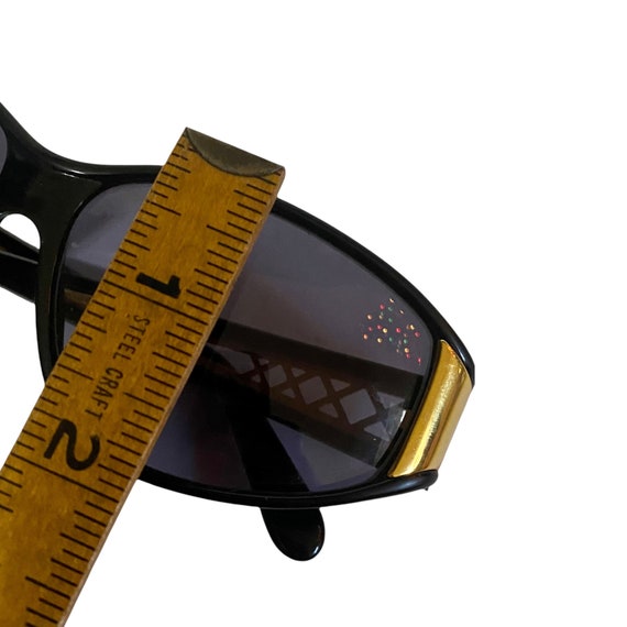 Laura Biagiotti Sunglasses, Black & Gold, Made in… - image 9
