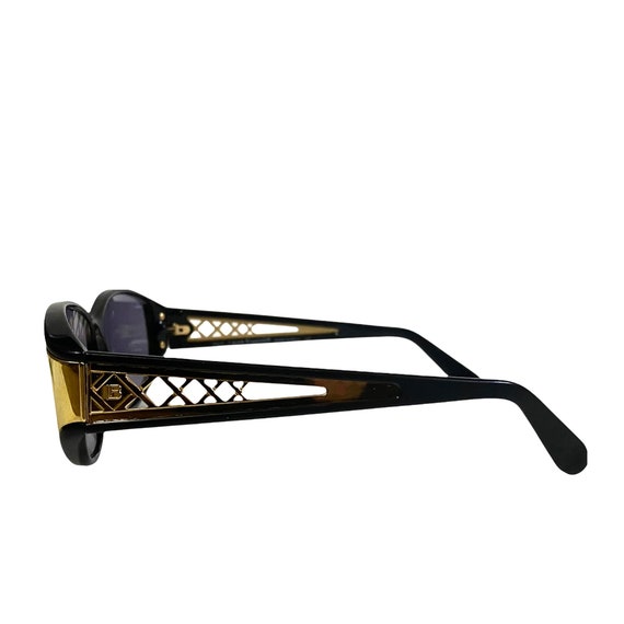 Laura Biagiotti Sunglasses, Black & Gold, Made in… - image 6