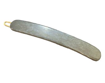 1980’s French Bar Barrette in Light Blue with a Wire Back, Handmade in France, 3” long, Deadstock/Unworn